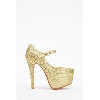 High Shine Glitter Platformed Heels