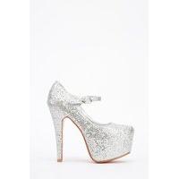 High Shine Glitter Platformed Heels