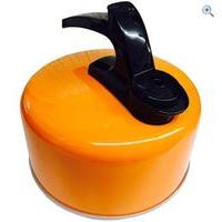hi gear aluminium whistling kettle 2 litre colour orange