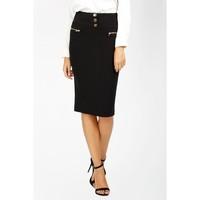 HIGH WAIST PONTE MIDI SKIRT