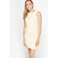 High Neck Textured Bodycon Dress