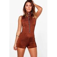 High Neck Playsuit - antique rose