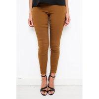 High Waisted Jeggings in Camel