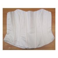 high society by jacquie lawrence plain ivory bustier size 18