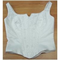 High Society by Jacquie Lawrence Ivory Strappy Bodice Size 12