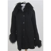 Hilary Radley, size 10 black wool & shearling coat