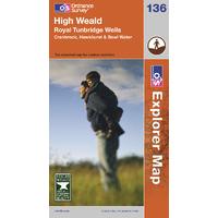 High Weald - OS Explorer Map Sheet Number 136