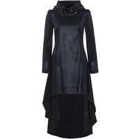 High Collar Hooded Dress - Size: XL