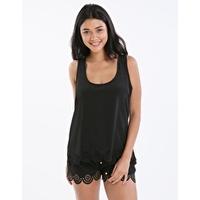 Himba Laser Cut Detail Top - Black