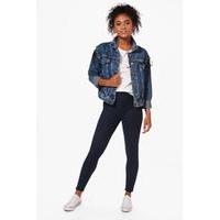 highwaist denim look jeggings indigo