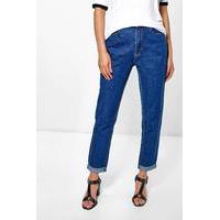 High Rise Indigo Boyfriend Jeans - indigo