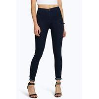 high rise skinny indigo tube jeans indigo