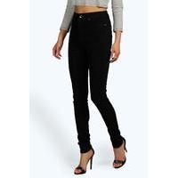 high waisted classic stretch skinny jeans black