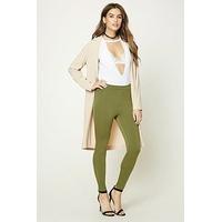 High-Waist Stretch Knit Trousers