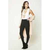 High-Waist Stretch Knit Trousers