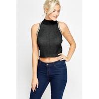 High Neck Crop Top