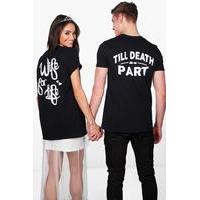 His And Hers Bridal T-Shirt - black