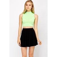 high neck neon crop top