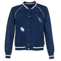 hilfiger denim thdw hknit varsity womens jacket in blue