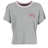 hilfiger denim thdw cn t shirt ss 20 womens t shirt in grey