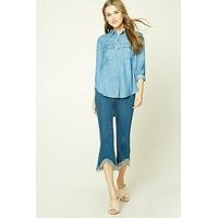 High-Low Chambray Shirt