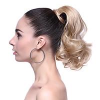 high quality synthetic short wavy blonde ponytail