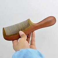 High Quality 18x5cm Green Sandalwood Mixed With Red Sandalwood Wooden Comb