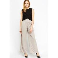 High Waist Casual Wide Leg Trousers