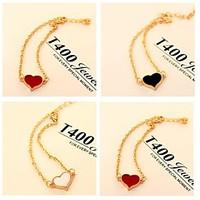 High quality Heart Shape Chain Bracelet(Black White Red)