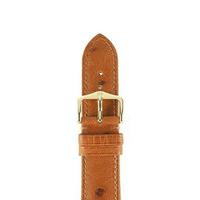 Hirsch Strap Massai Ostrich Gold Brown 17mm