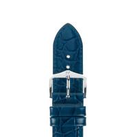 Hirsch Strap Crocograin Blue Medium 18mm