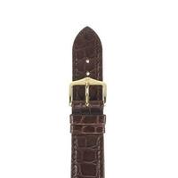 hirsch strap genuine alligator matt brown medium 20mm