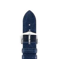 Hirsch Strap Camelgrain Blue Large 18mm