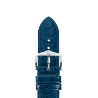 hirsch strap crocograin blue medium 14mm