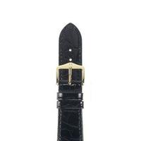 Hirsch Strap Genuine Croco Black Medium 18mm