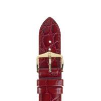 hirsch strap crocograin burgundy medium 18mm