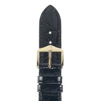 Hirsch Strap Genuine Croco Black Large 19mm