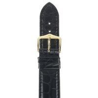 Hirsch Strap Genuine Alligator Matt Black Medium 20mm