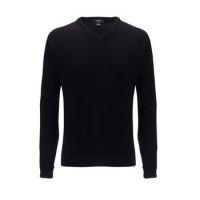 high v lambswool sweater black