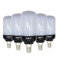 HKV E14 E26/E27 8W 81 LED 5736 SMD 700-800Lm Warm White Cold White LED Corn Lights AC 220-240 V 5Pcs