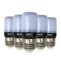 HKV E14 E26/E27 3W 20 LED 5736 SMD 200-300Lm Warm White Cold White LED Corn Lights (AC 220-240 V) 5Pcs