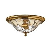HK/CAMBRIDGE/F/A Cambridge Solid Brass and Glass Flush Ceiling Light