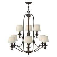 HK/DUNHILL9 Dunhill 9 Light Royal Bronze Chandelier with Shades