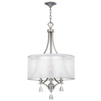 HK/MIME/3P Mime 3 Light Brushed Nickel Ceiling Pendant with Square Crystals