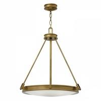 HK/COLLIER/P Collier 4 Light Ceiling Pendant Light In Heritage Brass