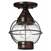 hkcapecodf outdoor 1 lt flush solid bronze ceiling light