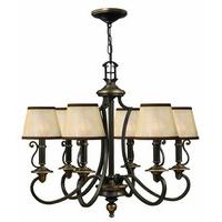 hkplymouth6 6 light vintage chandelier in olde bronze