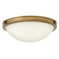 HK/COLLIER/F/S Collier Small Flush Ceiling Light In Heritage Brass, Diameter 346mm