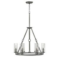 hkdakota6 dakota 6 light chandelier in antique polished nickel