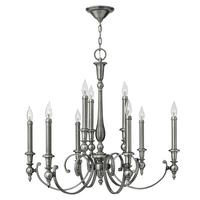 hkyorktown9 9 light antique nickel traditional chandelier